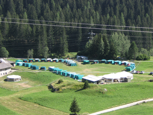 Turno associazioni: vista aerea del campeggio